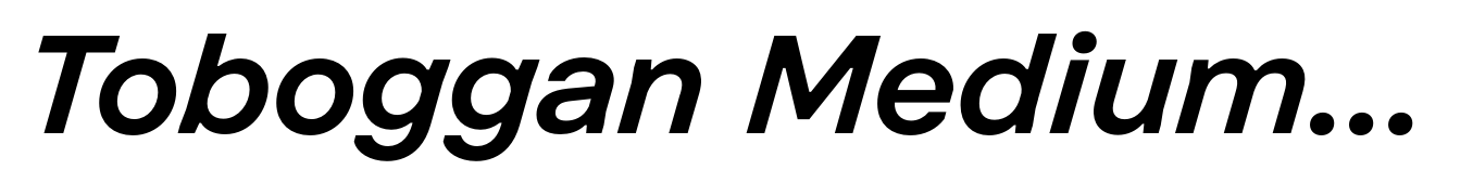 Toboggan Medium Italic